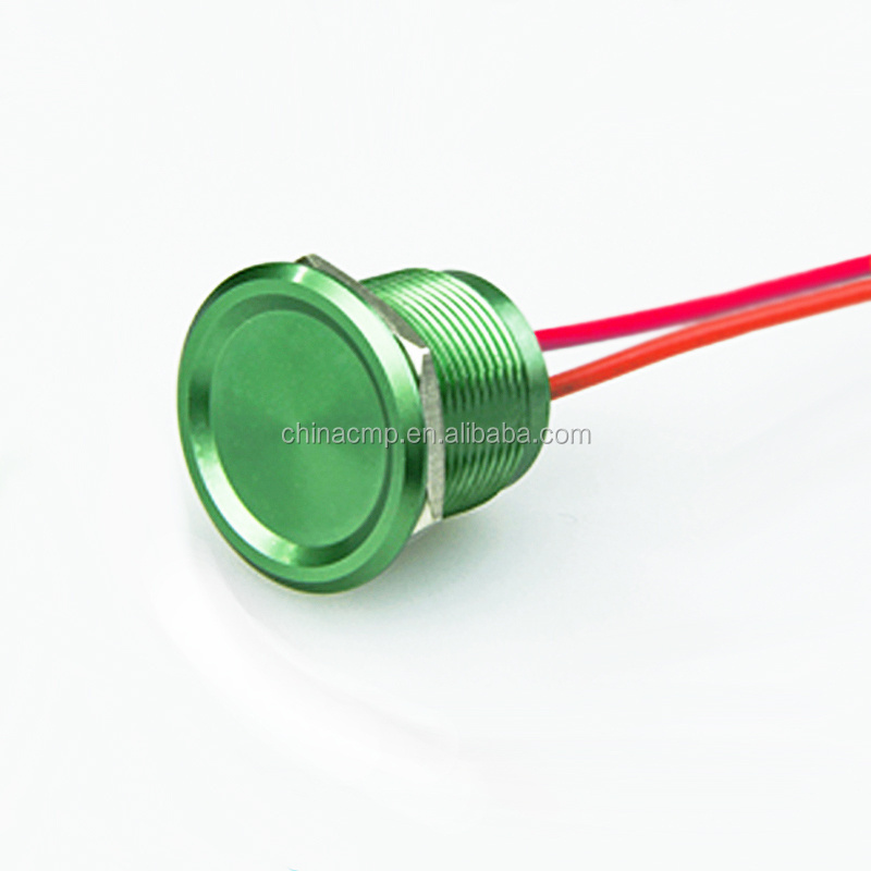 High quality 22MM Red Green Metal Anti vandal momentary push button,waterproof IP68 Latching on off Piezo Switch CE TUV ROHS