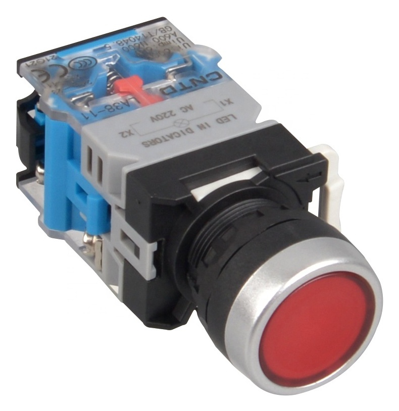 CNTD LA38-11PND-L LED Illuminated Push Button Switch Self-Resetting Latching Momentary Start/Stop Emergencyselector Switch