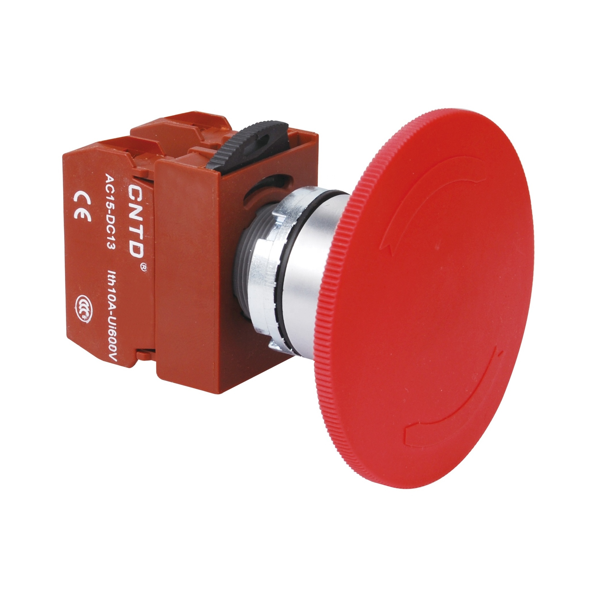 CNTD C2PNM3 Mushroom Self-Resetting Rotary Selector Head Latching Momentary Illuminated Start Emergency Stop Push Button Switch