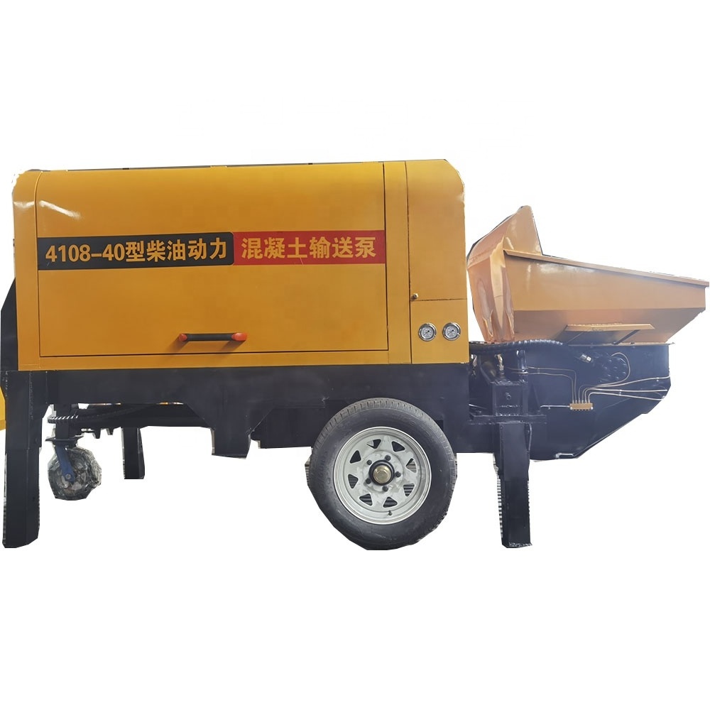 Mobile Concrete Mixer  Hbt40/8/45 Diesel Large Hydraulic Tank Volume Concrete Pump