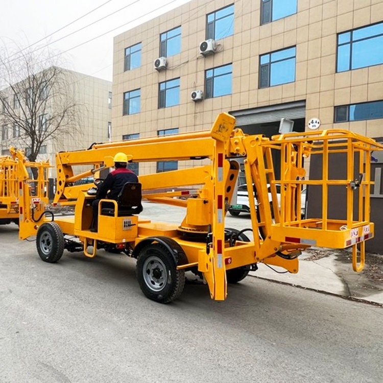 Mobile Cargo Elevator Scaffolding Electric Lifting Platforms Folding Towable Boom Lift Aerial Work Platform