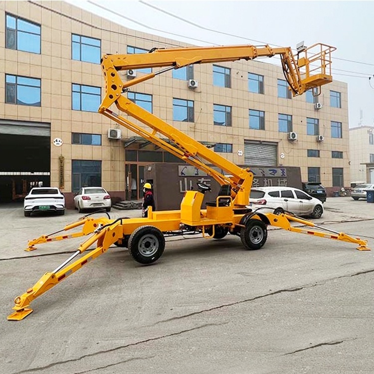 Mobile Cargo Elevator Scaffolding Electric Lifting Platforms Folding Towable Boom Lift Aerial Work Platform