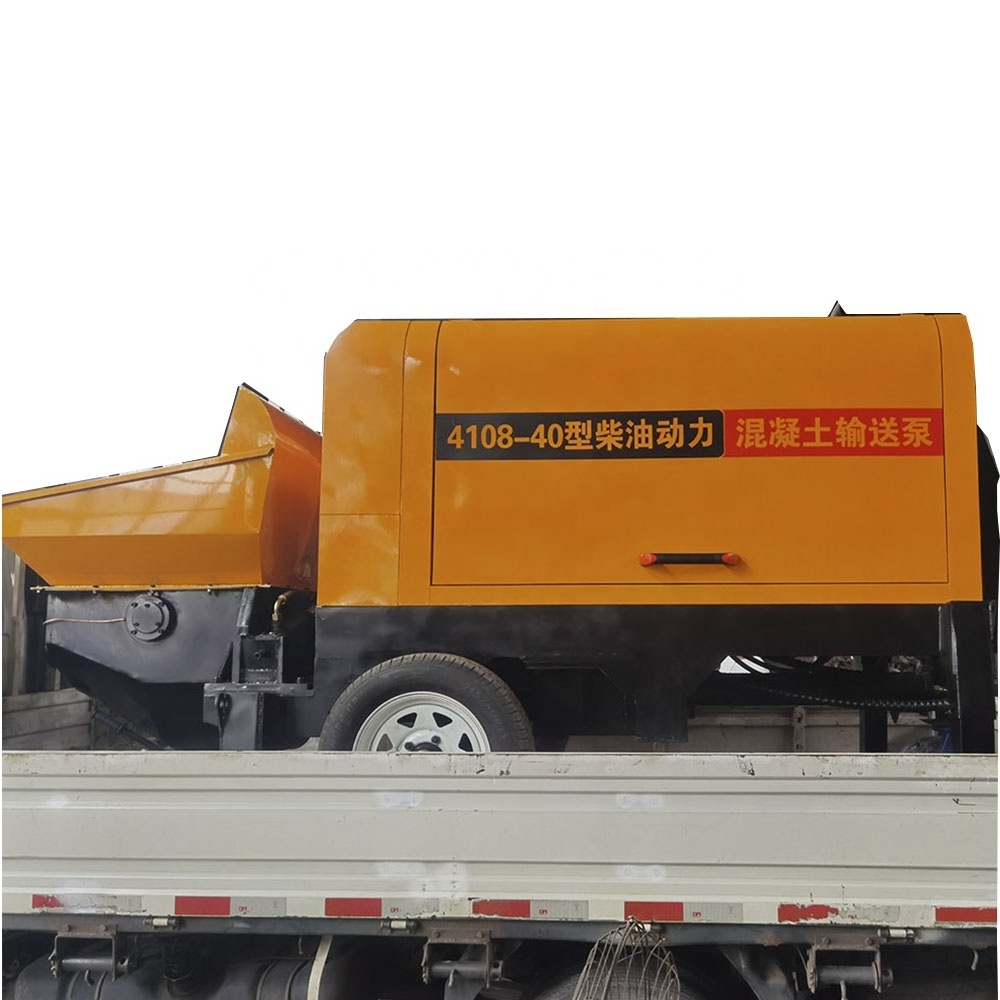 Mobile Concrete Mixer  Hbt40/8/45 Diesel Large Hydraulic Tank Volume Concrete Pump