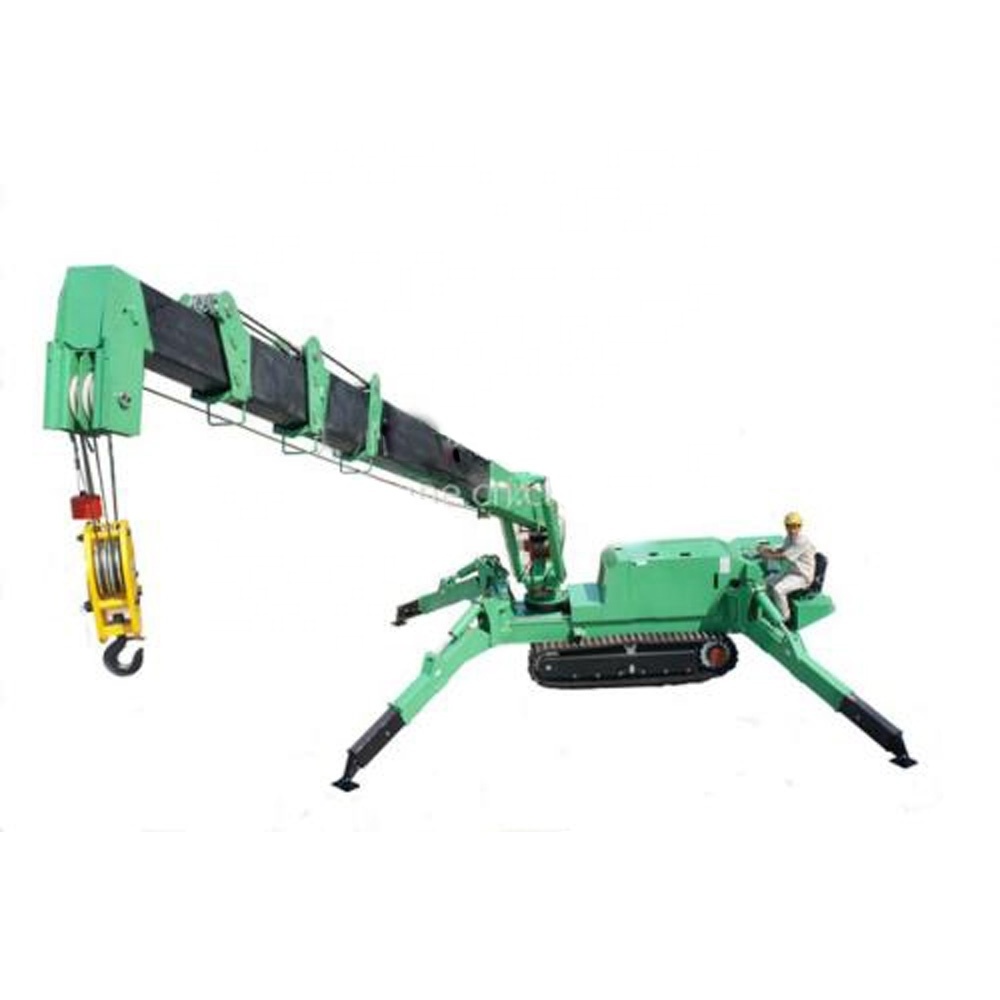 Construction Lift Crane Mini Diesel Hoist With 1 Ton Capacity Portable Mini Mobile Crane For Sale