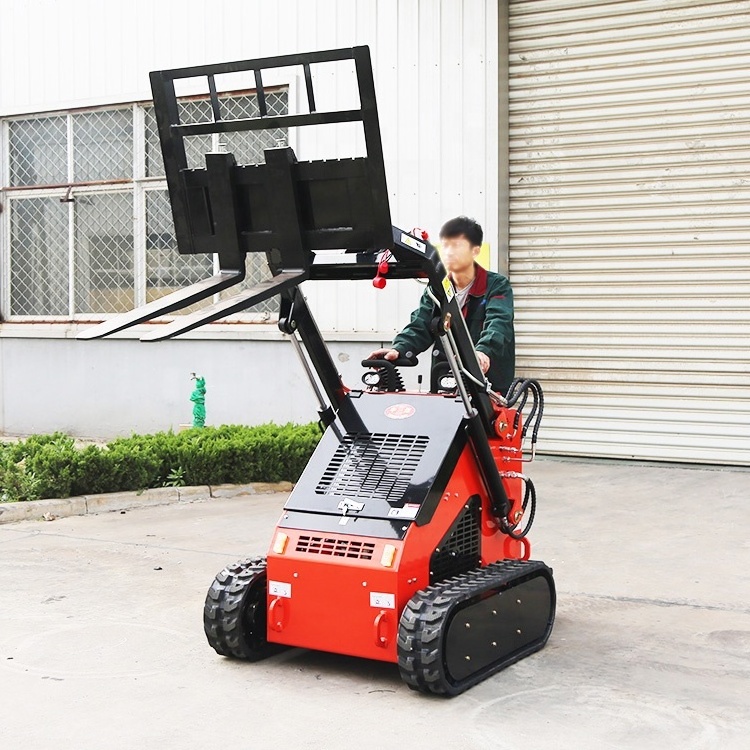 CE Mini Track Skid Steer Loader Price 4X4 Micro Wheel Loader Skid Steer With Multiple Attachments