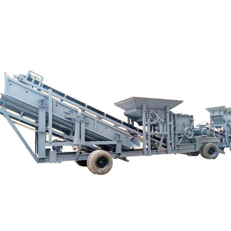 100 Mobile Stone Crusher Mini Sand Making Machine Rock Ore Cone Stone Diesel Jaw Crusher Price