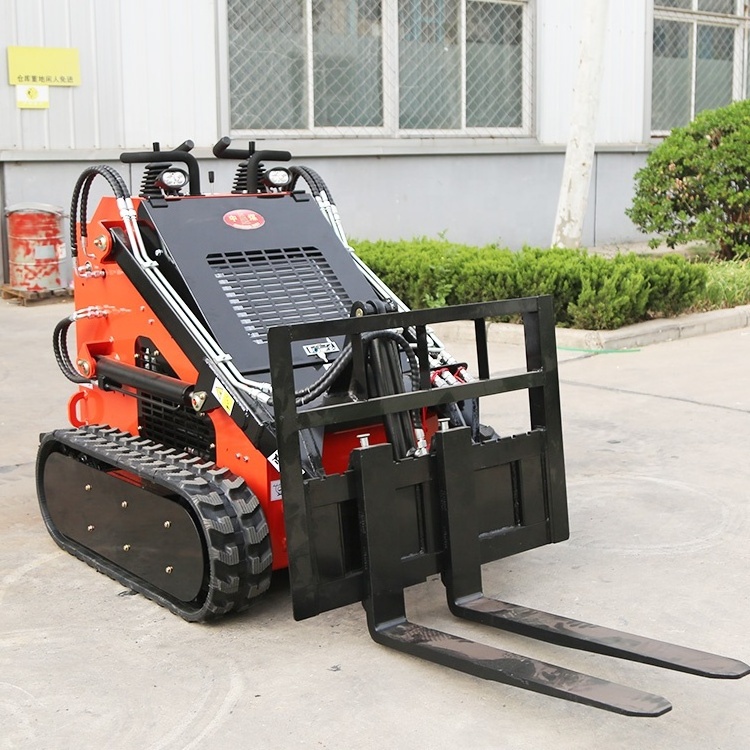 CE Mini Track Skid Steer Loader Price 4X4 Micro Wheel Loader Skid Steer With Multiple Attachments