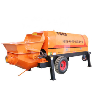 CM2A Hydraulic Pump Small Concrete Pump With Trailer Self Loading Concrete Pumping Machine