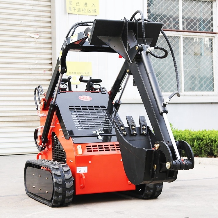 CE Mini Track Skid Steer Loader Price 4X4 Micro Wheel Loader Skid Steer With Multiple Attachments