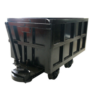 Promotional Price Underground Rail Mine Wagon Gold Mining Equipment Car Side Dump Minecart Curved Rail Side Dump Mine Cart