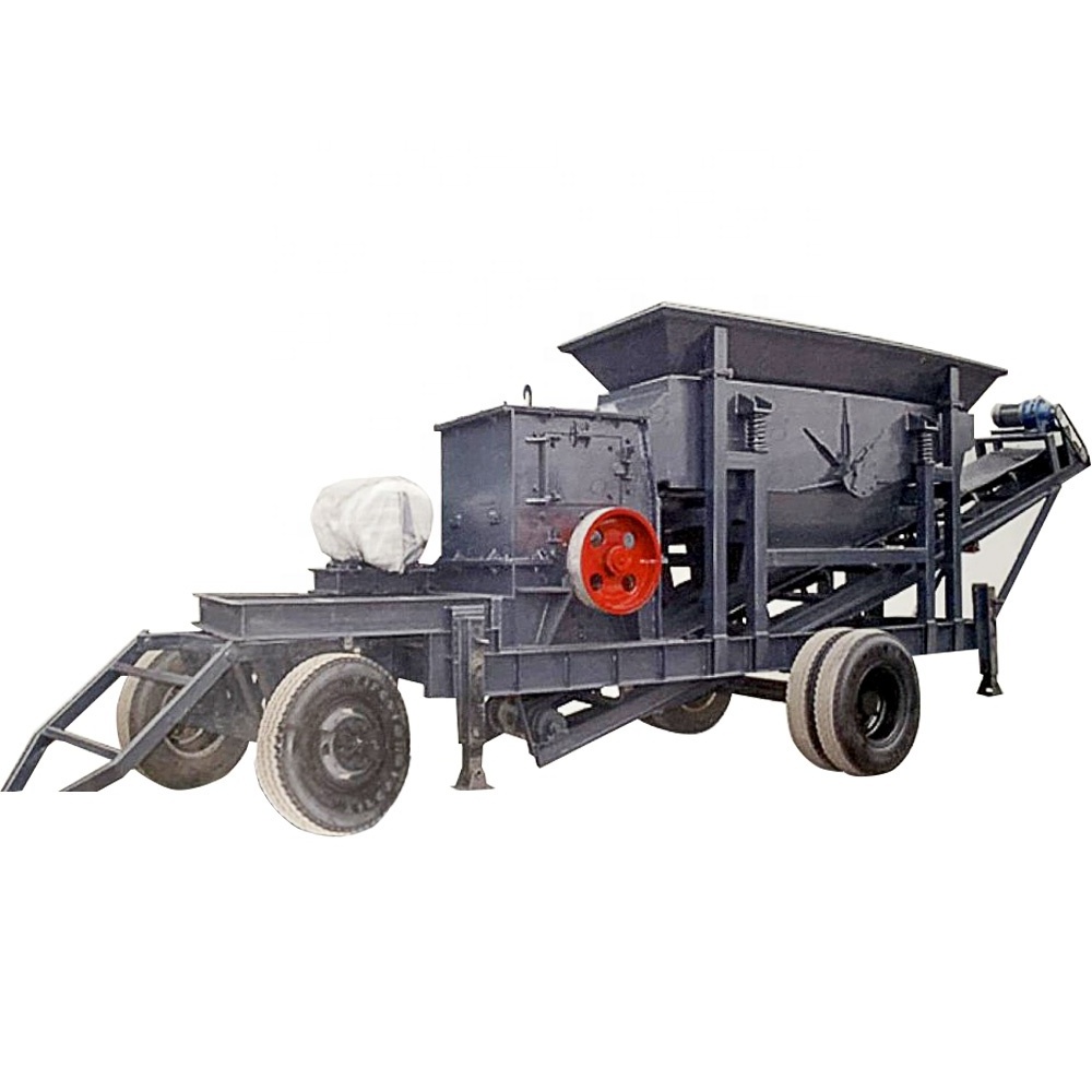 100 Mobile Stone Crusher Mini Sand Making Machine Rock Ore Cone Stone Diesel Jaw Crusher Price