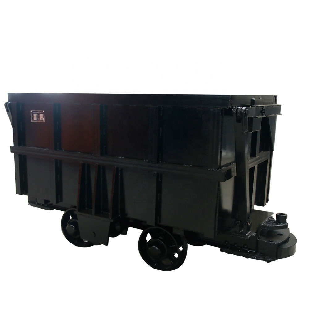 Promotional Price Underground Rail Mine Wagon Gold Mining Equipment Car Side Dump Minecart Curved Rail Side Dump Mine Cart