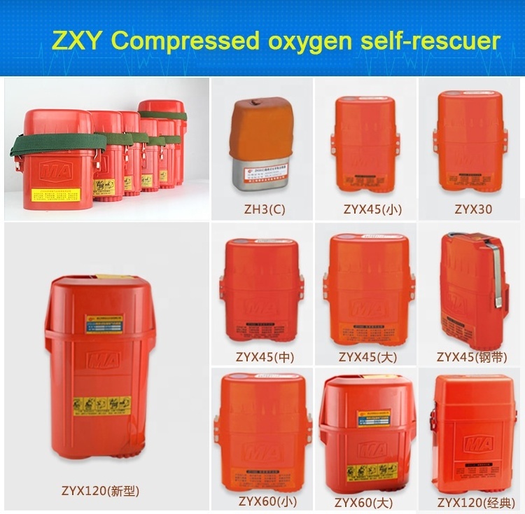 ZYX30 30 Minute Self Rescuer ZYX45 Mine Isolated Compressed Oxygen Gold Mining Equipment Fire Escape Respirator