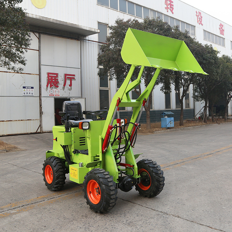 Agricultural Mini Loaders Electric Four-Wheel Drive Small Shovel Fully Hydraulic Mini Loaders For Multifunctional