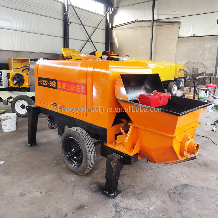 Hot Diesel Engine Mini Stationary Lightweight Cement Mixer Pump Hydraulic Concrete Pump