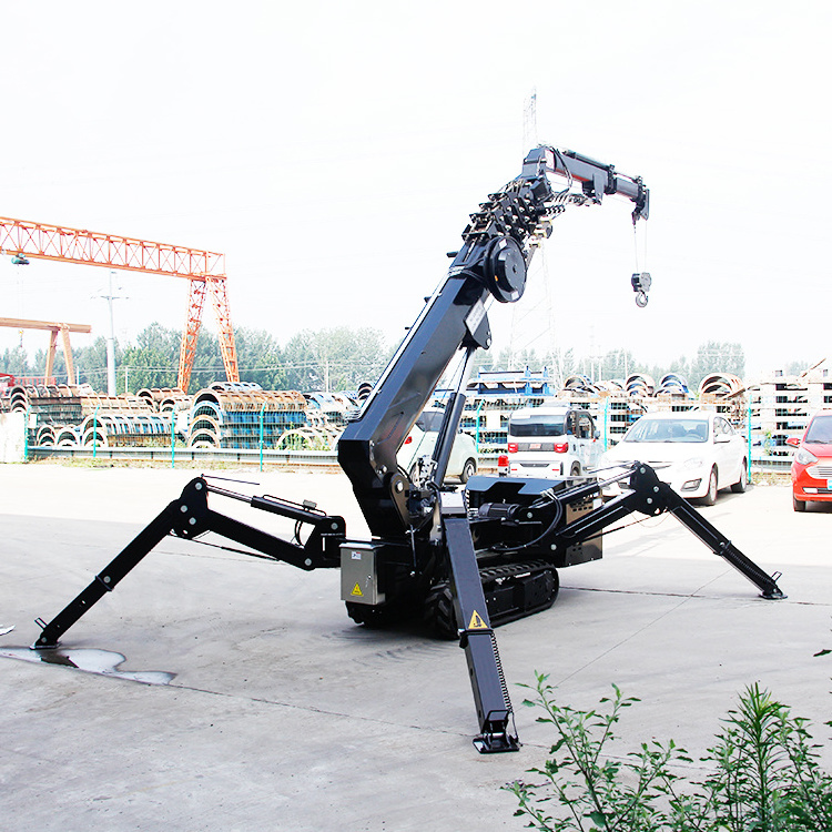 Mini Spider Crane Crawler Crane With Hydraulic Telescopic Outrigger Small Cranes For Narrow Space