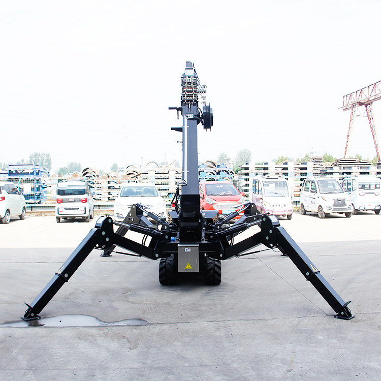 Mini Spider Crane Crawler Crane With Hydraulic Telescopic Outrigger Small Cranes For Narrow Space