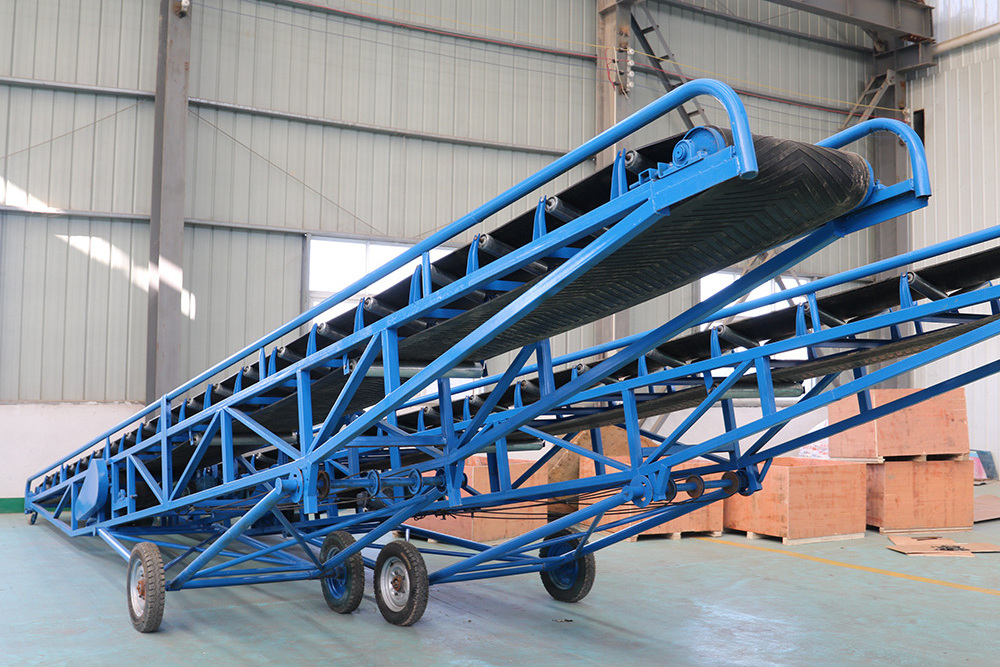 Mobile Firewood Rubber Belt Conveyor Processor Elevator Belt Conveyor