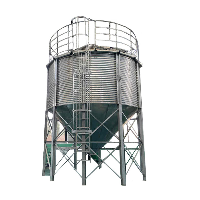 3t -30t small feed silo poultry animal feed bin fodder tank galvanized steel silo for sale