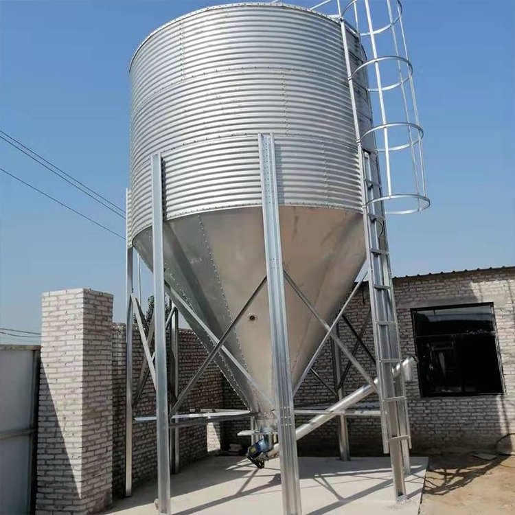 5-50 Ton Small Barley Malt Grain Corn Feed Storage Silo Bins for Animal Feed Pellet Farm Feeding Line