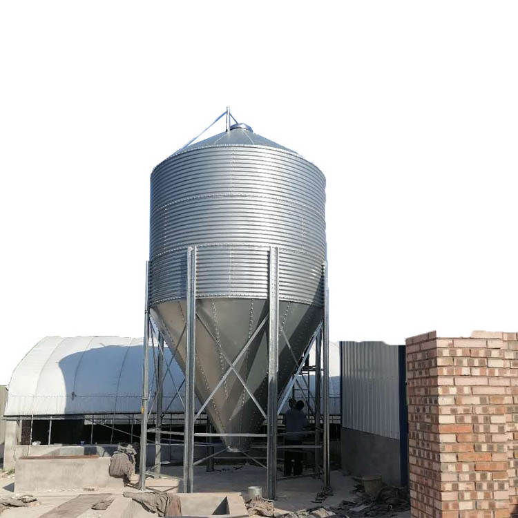 28 ton Small Steel Silos Poultry Feed Storage Silo Feed Bulk Bins pig house feeding silo