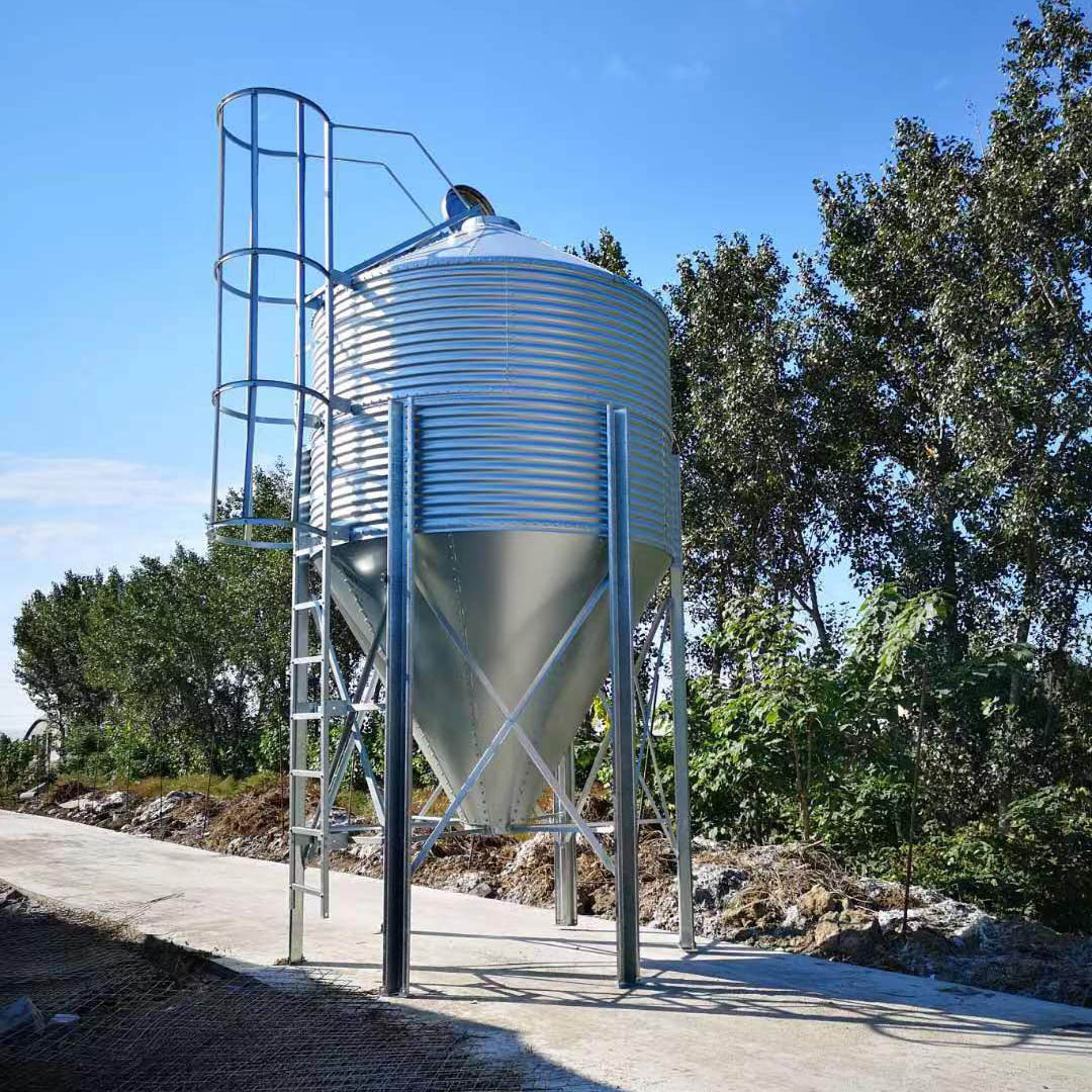 5-50 Ton Small Barley Malt Grain Corn Feed Storage Silo Bins for Animal Feed Pellet Farm Feeding Line