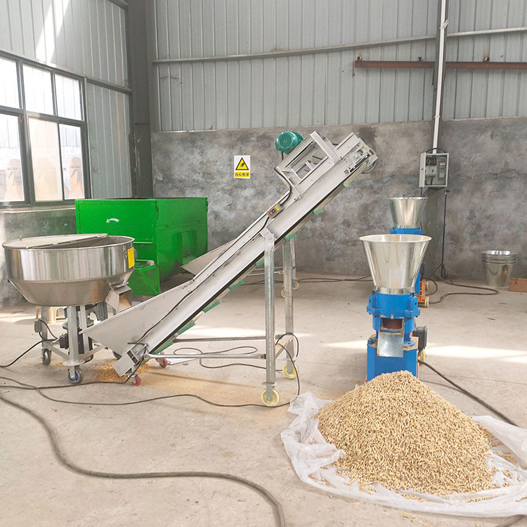 Small Chicken Food Alfalfa Hops Poultry Feed Pelletizer Machine for Animal Rabbit Fodder Farm House Use