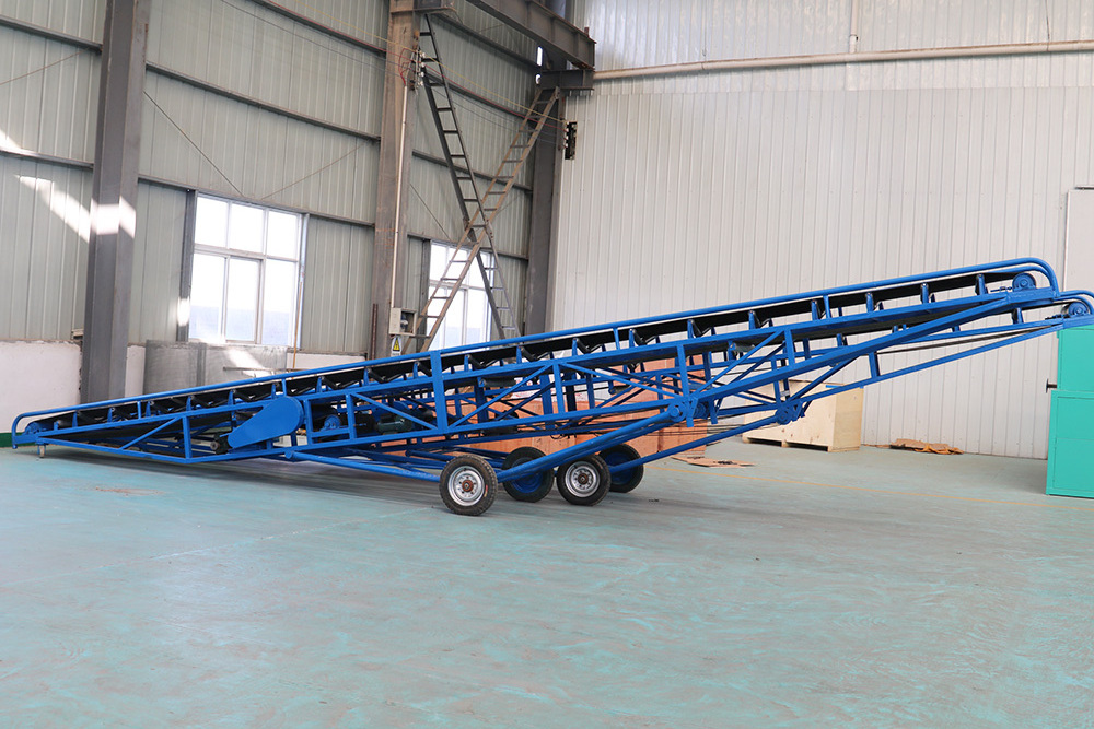 Mobile Firewood Rubber Belt Conveyor Processor Elevator Belt Conveyor