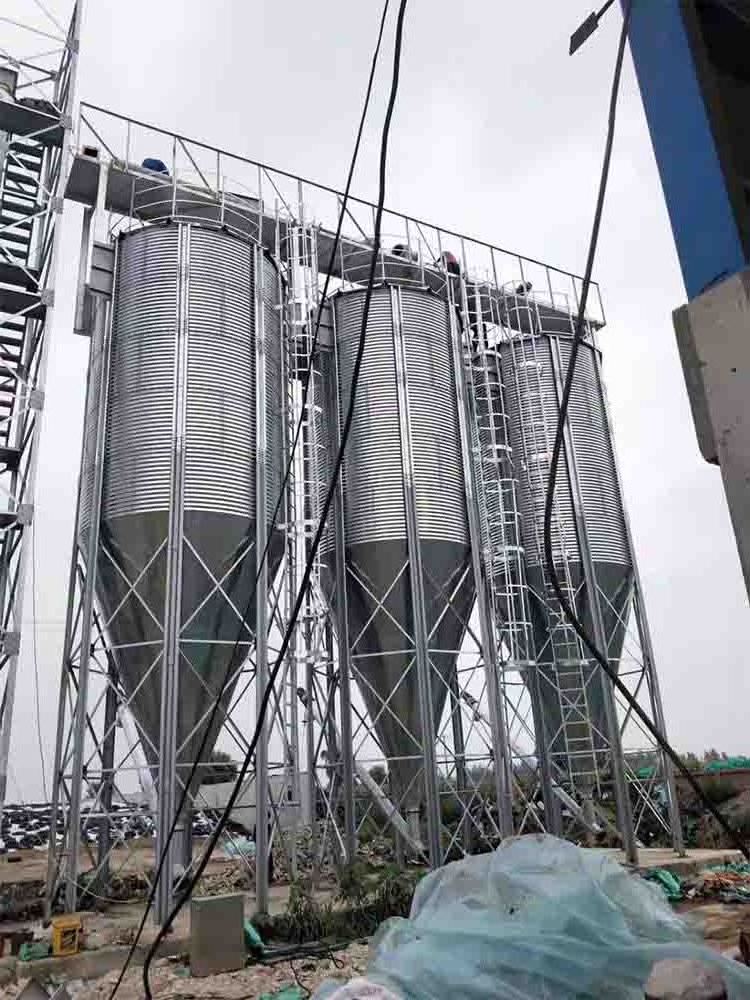 Hot Sale Steel Poultry Feed Grain Silo Bins for Farm Feed Pellet Mill