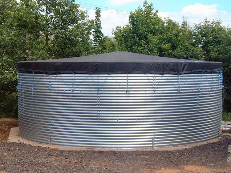 Corrugated Bolted Steel Water Storage Tank Round Hot Dipped Galvanized Rain Water Tank for Farm Commercial Fire