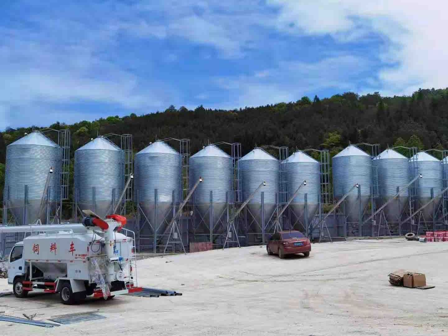 5-50 Ton Small Barley Malt Grain Corn Feed Storage Silo Bins for Animal Feed Pellet Farm Feeding Line