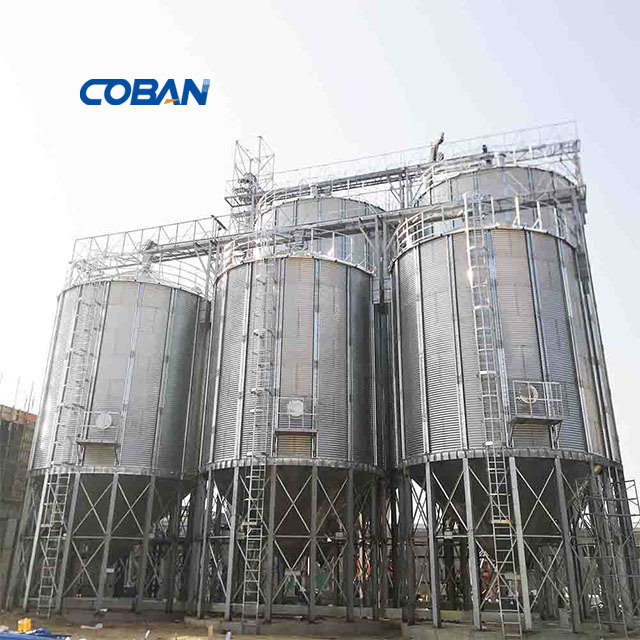 Customized 100-10000tons Galvanized Steel Corn seed Maize Grain Cereal Feed Storage Silo for Farm/Feed Production Line