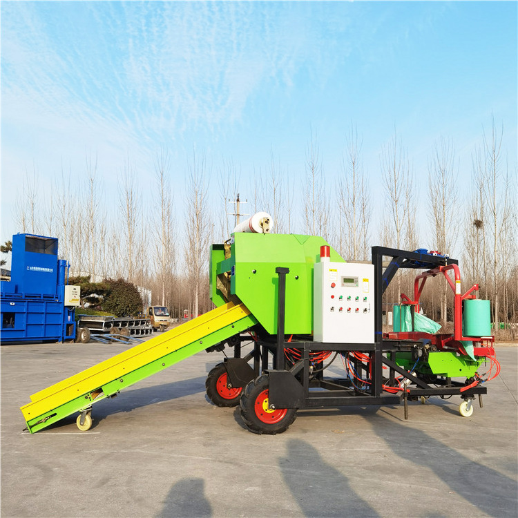 Automatic Maize Corn Silage Packing Machine Hay Baler Machine Grass Baler