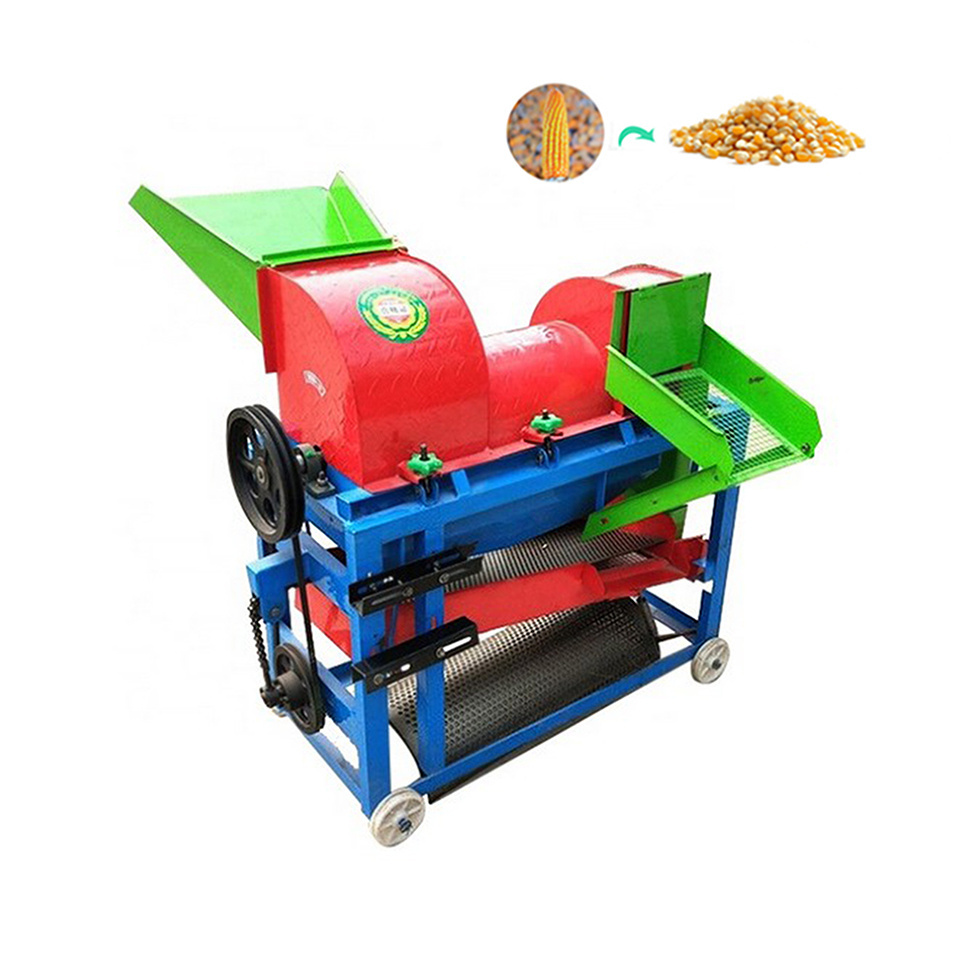 Good Quality Petrol Engine Mini Thresher Machine Make Maize Sorghum Millet Wheat Pecan Soybean Rice Soya Bean Pea Sheller