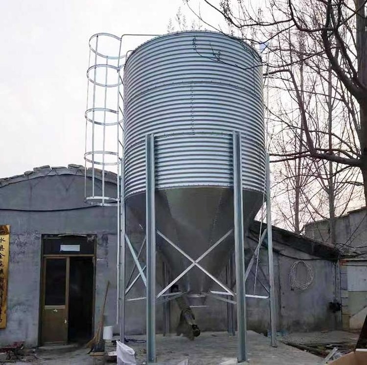 Hot sale small 10-50 ton steel Feed silo for chicken feed farm