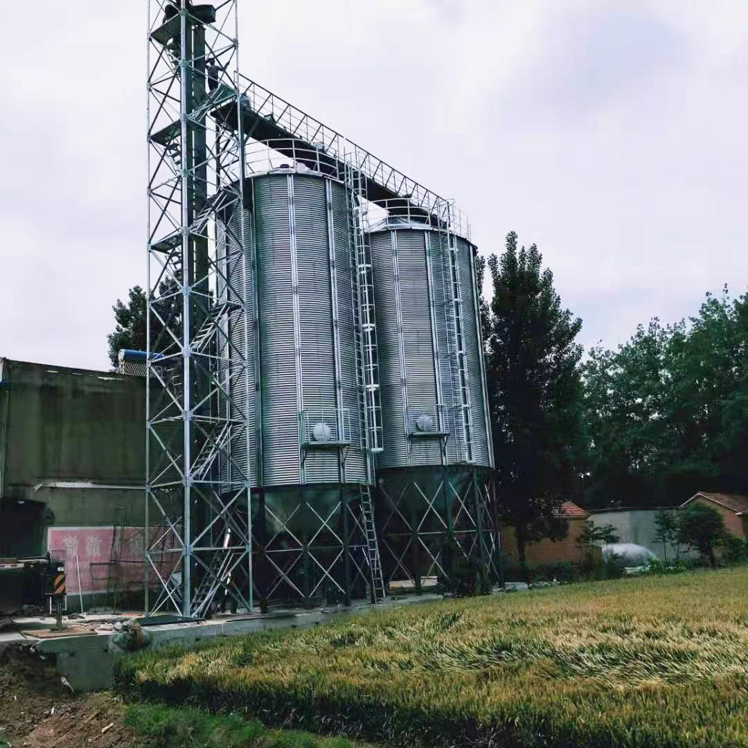 High Capacity Steel Vertical Bean Coffee Bins Paddy Storage Feed Grain Silo for farm feed line