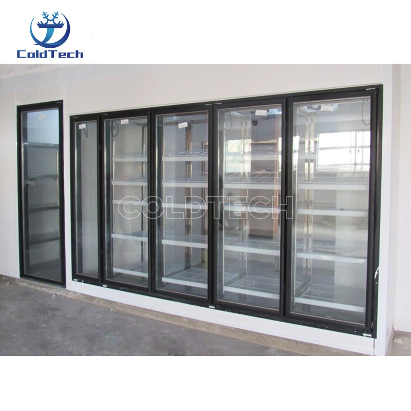 Glass Door Display Cold Storage Custom Walk-Ins Coolers Commercial Cooling Room