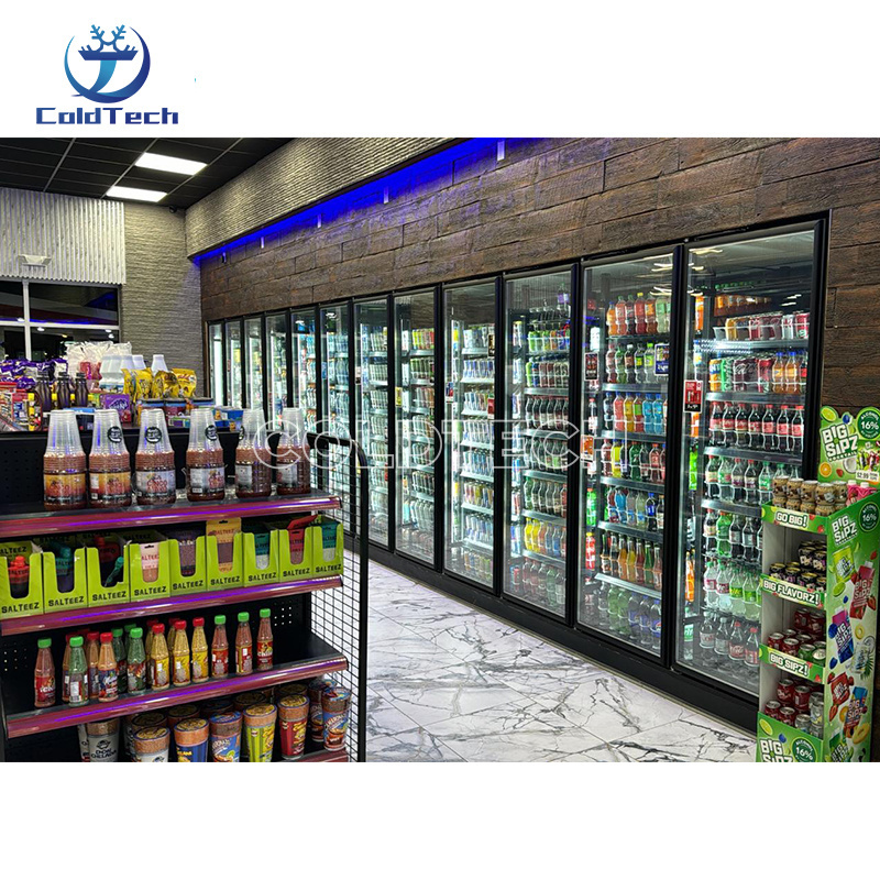 Beverage Display Walk in Cooler Cold Storage Freeezr Glass Door Cold Room