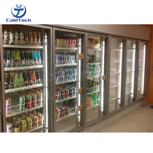 Supermarket Cold Room Display Glass Door Beer Cave Walk in Cooler