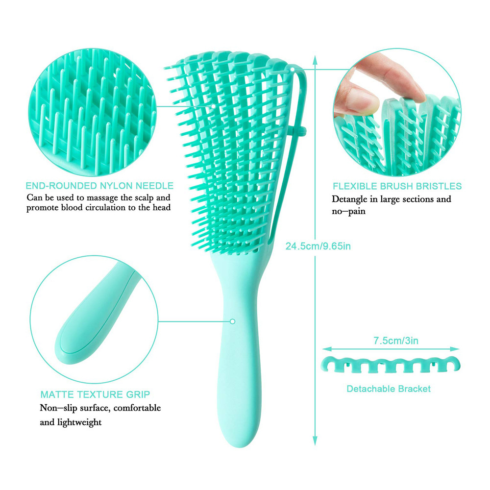 custom logo different types of hair combs scalp massager shampoo brush Detangling hair combs and brushes for salon home use