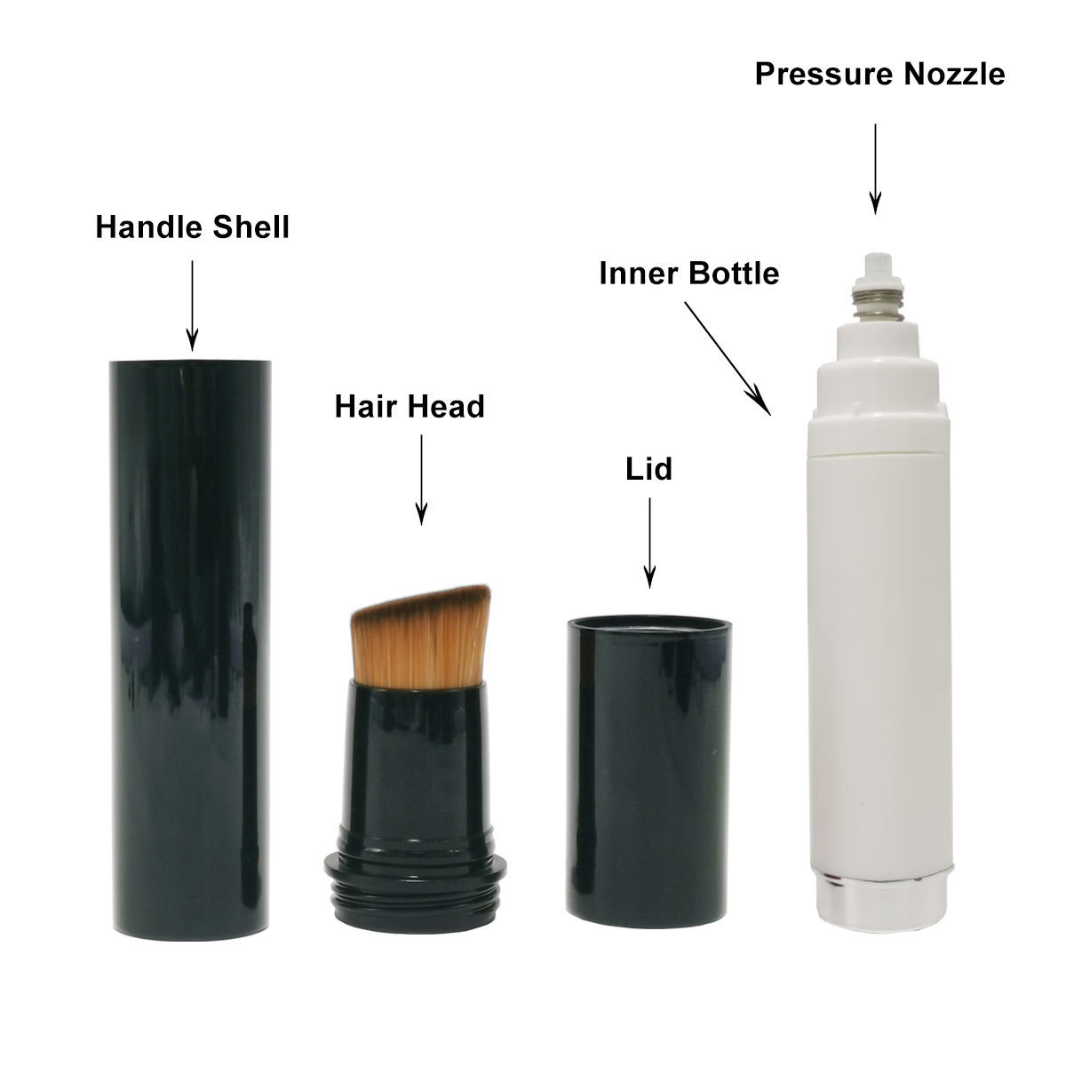 Multifunction 2in1 Refillable Foundation Bottle Inside Professional Single Makeup Brush Make Up Brushes Custom Logo