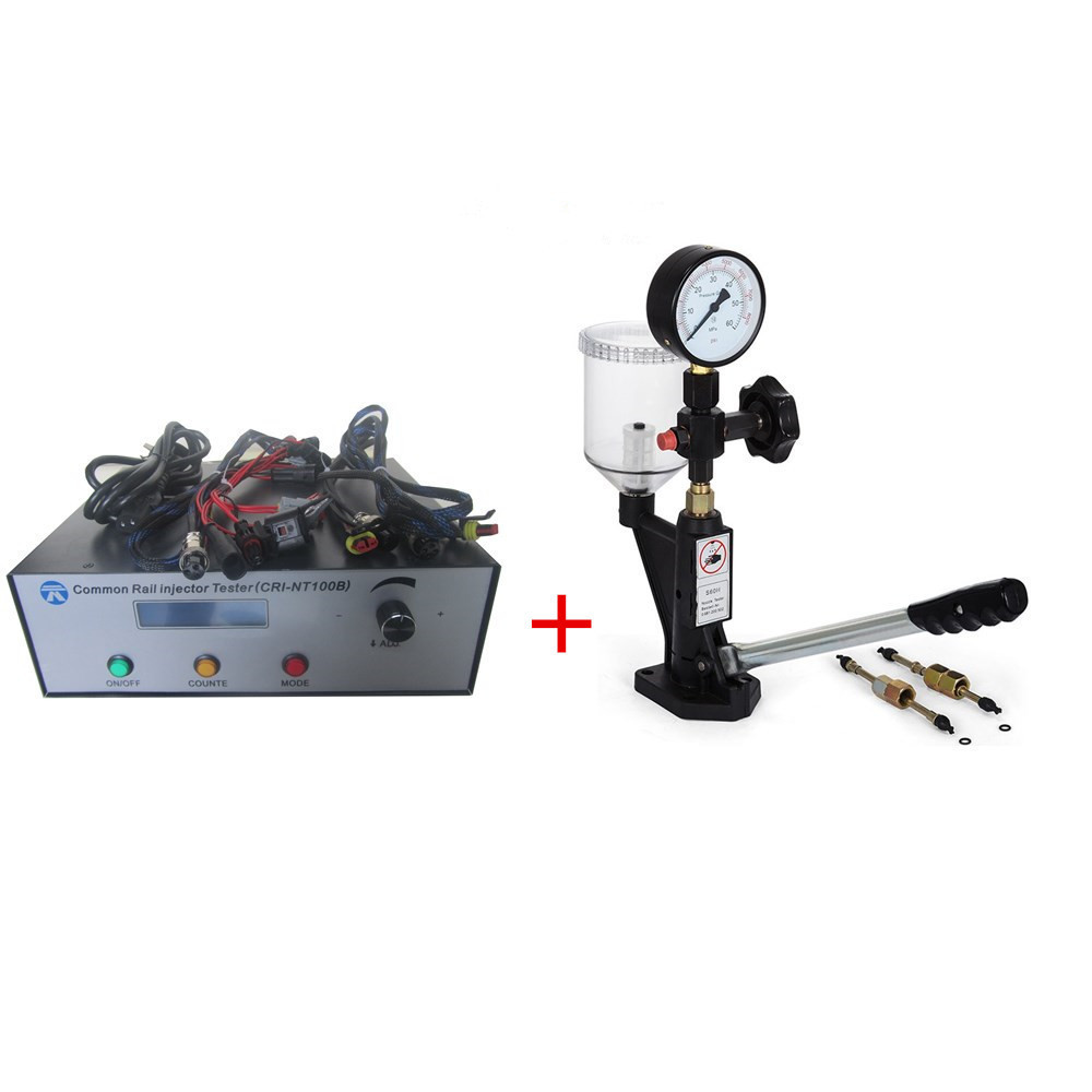 NT100B for testing solenoid valve injector and piezo injector + S60H nozzle tester Common rail injector tester