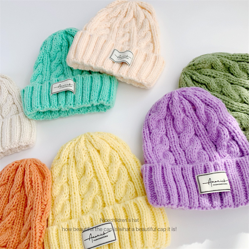 New Style Autumn Winter Beanie Hats Twist Braid Woolen Cap Knitted Women Hats Korean Version Knitted Hats