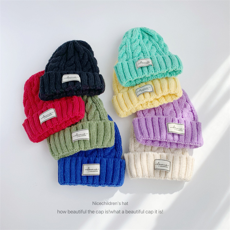 New Style Autumn Winter Beanie Hats Twist Braid Woolen Cap Knitted Women Hats Korean Version Knitted Hats