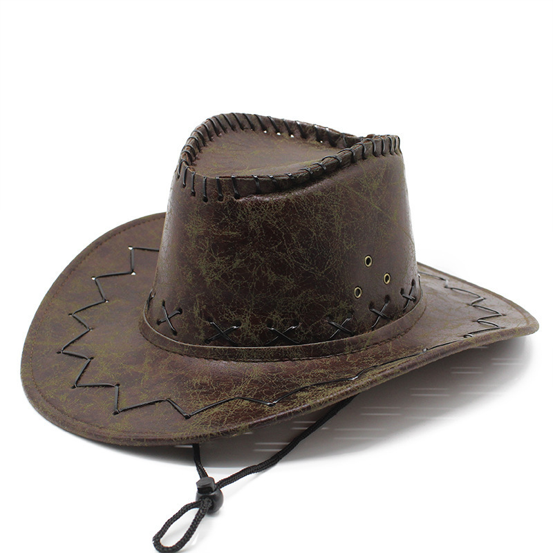 Custom PU Leather Cowboy Western Hat China Manufacturer Wholesale Cheap Cowboy Hats For Men Adult