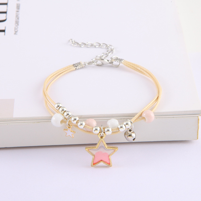 Wholesale Fashion Charm Butterfly Star Pendant Adjustable Bracelet Couple Girlfriends Sisters Bracelet Jewelry Gift