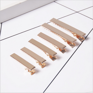 girls diy rose gold metal stainless steel no crease duck bill alligator hair crocodile clips snaps hairpin