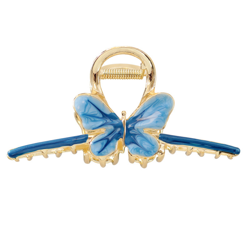 Wholesale sweet adorable style zinc alloy Metal shark Claw Hair Clips Women Accessories butterfly hair claw For Thick Hair