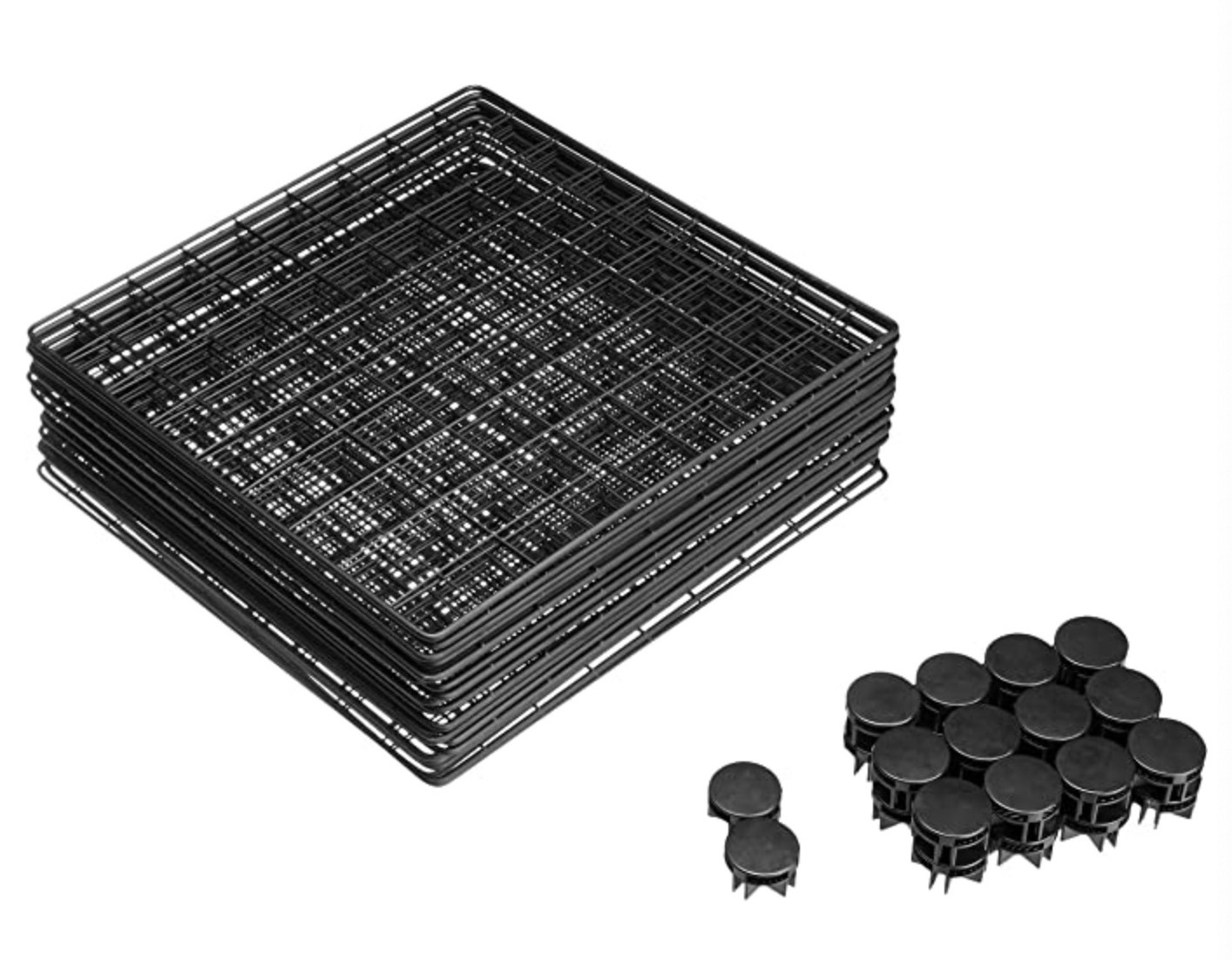 Black 6 Cube Grid Wire Storage Shelves for Home, Kitchen, Office neat storage and tidy display