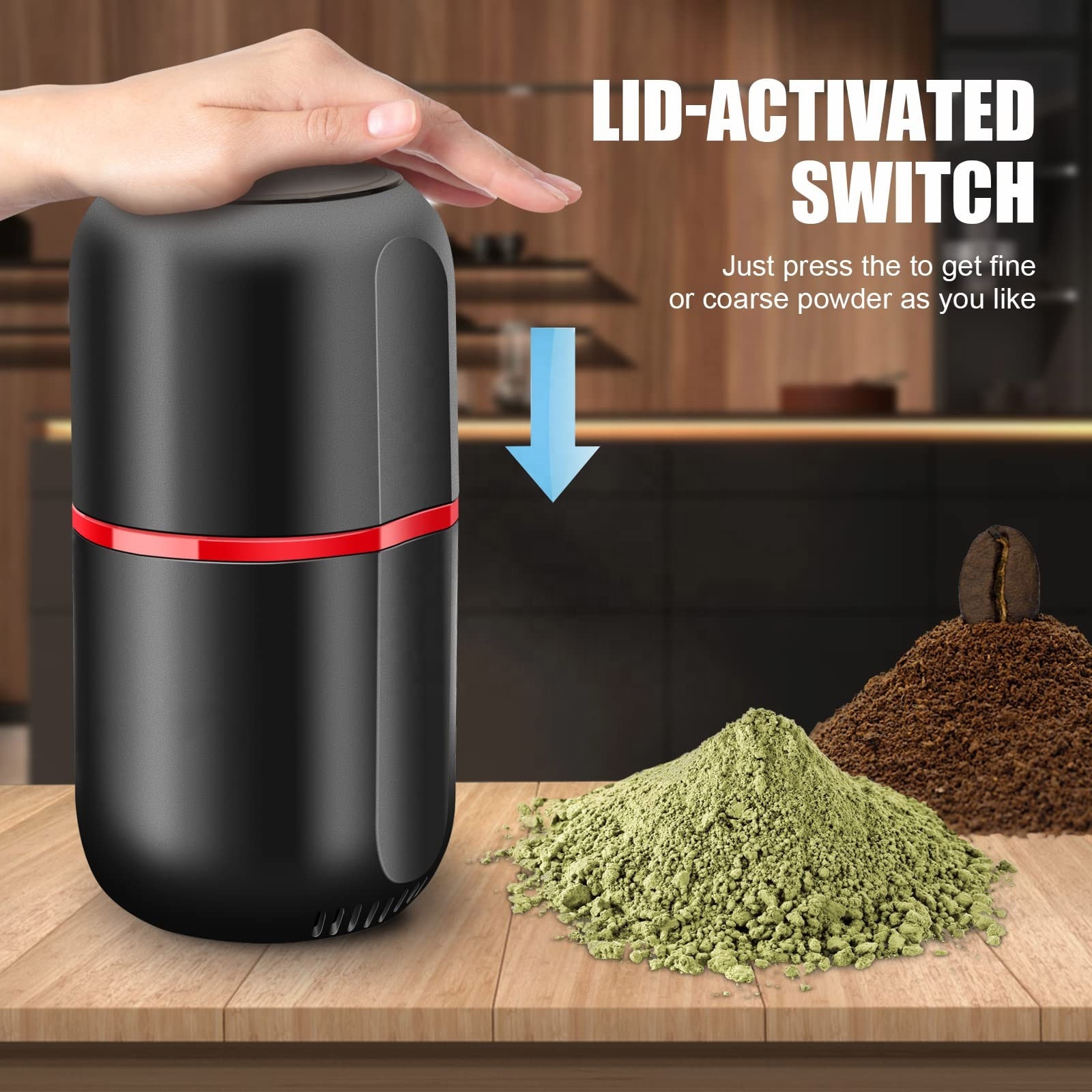 Herb Grinder Large Capacity Fast Electric Spice Herb Coffee Grinder